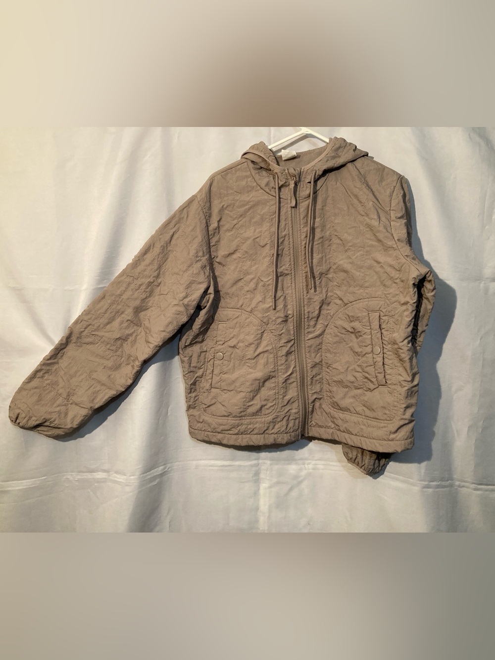 Avia Taupe Hooded Puffer Jacket